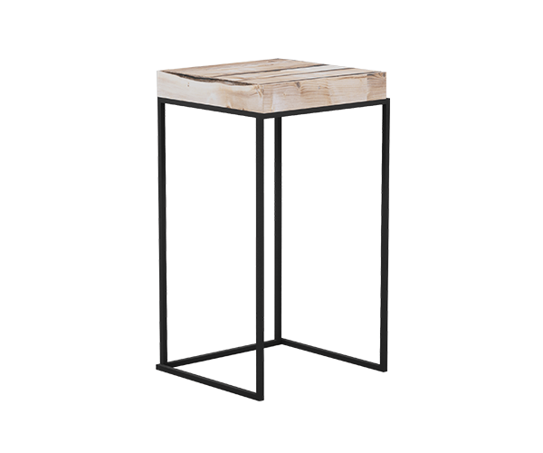 Table Haute Kitzbühl- Iron noire – 60x60cm