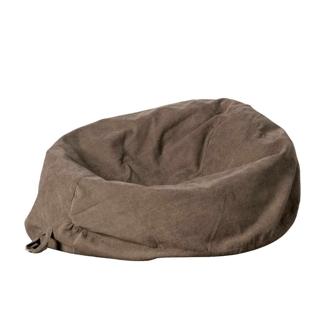 Pouf assis taupe