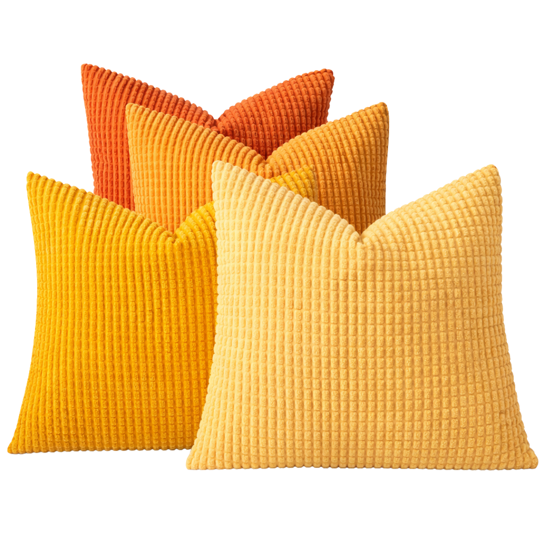 Dekokissen in Gelb/Orange