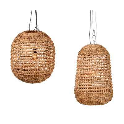 Suspension en rotin – 2 pièces