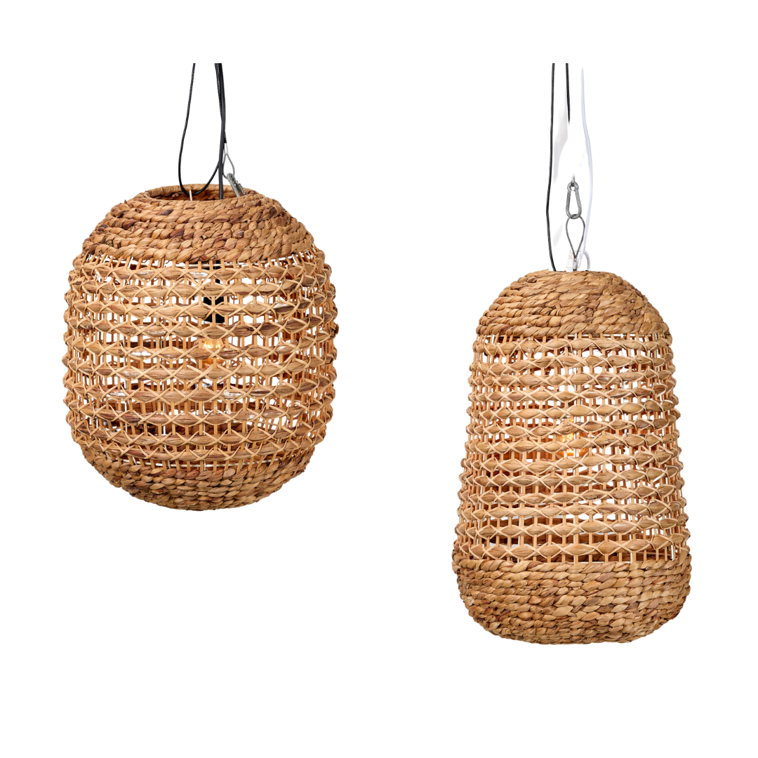 Suspension en rotin – 2 pièces