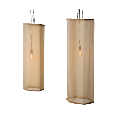 Suspension lanterne en tissu – 2 pièces